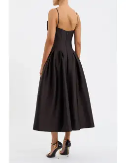 Rebecca Vallance Saskia Midi Dress Chocolate Size 10 for rent on The Volte - image 3