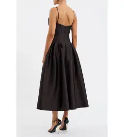 Rebecca Vallance Saskia Midi Dress Chocolate Size AU 12 for rent on The Volte - image 3