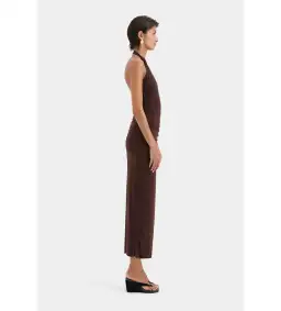 SIR Jacques Knot Midi Dress Chocolate Size AU 8 for rent on The Volte - image 2