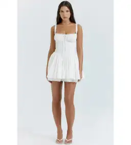 House of CB Pietra Corset Mini Dress White Size XS / AU 6