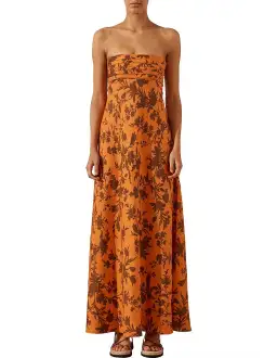 Shona Joy Uli Maxi Dress Orange Size 8 for rent on The Volte - image 1