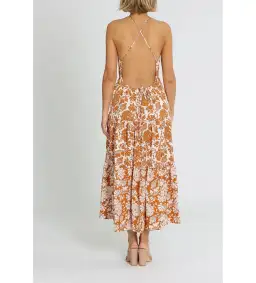 Shona Joy  Vitoria Halter Midi Dress Orange Size 8 for rent on The Volte - image 2