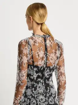 Moss & Spy Melody Midi Dress in Black/Ivory Size AU 14 for rent on The Volte - image 4