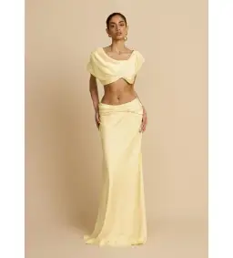 Arcina Ori Andi Top And Andi Maxi Skirt Yellow Size XS / Size Au 6 for rent on The Volte - image 1