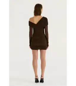 Henne Paris Mini Dress Brown Size AU 10 for rent on The Volte - image 8