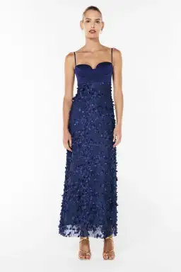 Manning Cartell Enchantment Slip Maxi Dress Navy Blue Size 8