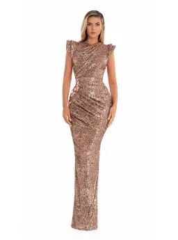Albina Dyla Solara Sculpt in Sequin Size 12 for rent on The Volte - image 1