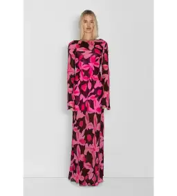 The Wolf Gang Lottie Maxi Dress Chocolate Floral Size S/AU 8 for rent on The Volte - image 1