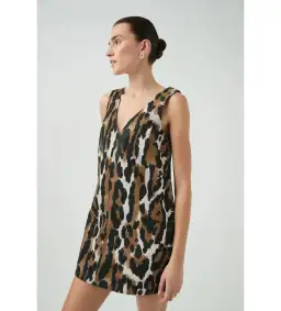 Aje Sienna Mini Dress Animal Print Size 6/XS for rent on The Volte - image 2