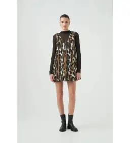 Aje Sienna Mini Dress Animal Print Size 6/XS for rent on The Volte - image 1