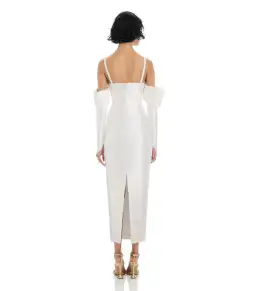 Eliya the Label Annalise Midi Dress in White Size S / AU 8 for rent on The Volte - image 5