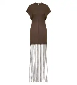 Faithfull the Brand Brita Fringe Mini Dress Chocolate Brown Size 10/M for rent on The Volte - image 5