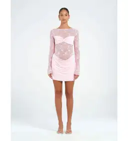 Benni Oskar Mini Dress in Baby Pink Size S / AU 8