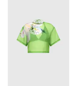 Leo Lin Indie Sleeve Top  Valeria Skirt Set Lily Print in Parakeet Size 8 for rent on The Volte - image 1