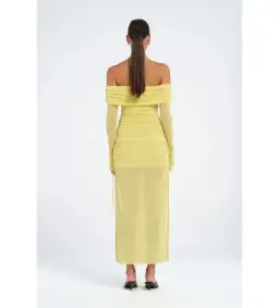 Benni Blaire Midi Dress in Lemon Size AU 10 for rent on The Volte - image 5