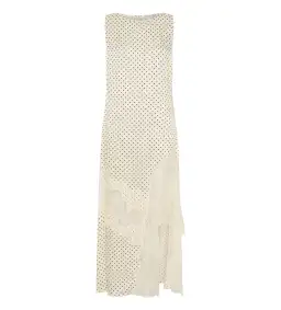 Third Form Visions Lace Frill Maxi Dress Cream Polka Dot Size AU 8 for rent on The Volte - image 4