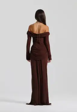 Natalie Rolt Emily Gown in Espresso Size 8 for rent on The Volte - image 2