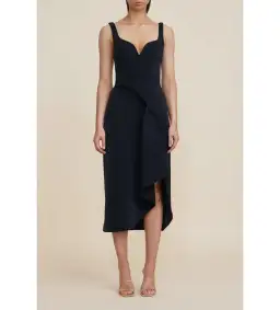 Acler Gowrie Midi Dress in Black Buy Size AU 8 for rent on The Volte - image 1
