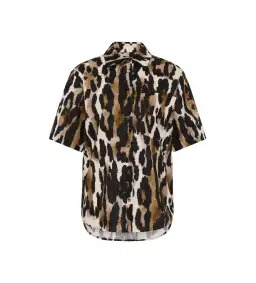 Aje Airlie Short Sleeve Shirt Animal Print Size 8 for rent on The Volte - image 4