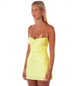 I Am Delilah  Citrus Jade Mini Dress in Yellow Size S/ AU 8 for rent on The Volte - image 3