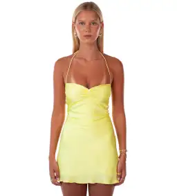 I Am Delilah  Citrus Jade Mini Dress in Yellow Size M/ AU 10 for rent on The Volte - image 2