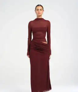 BENNI Mable Maxi Dress Plum Size S AU 8