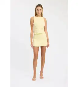 Kookai Paris Top and Cody Mini Skirt Set Sunlight Size 8