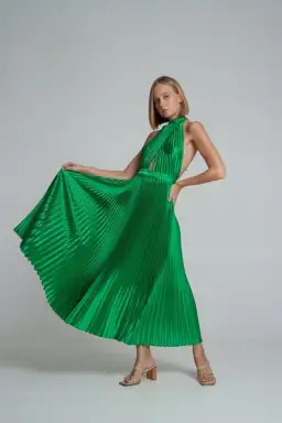 LIdee Green Renaissance Split Gown Size 12