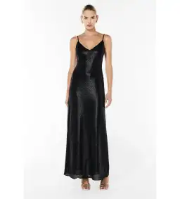 Manning Cartell Black High Voltage Slip Maxi Dress in Black Size AU 10 for rent on The Volte - image 1