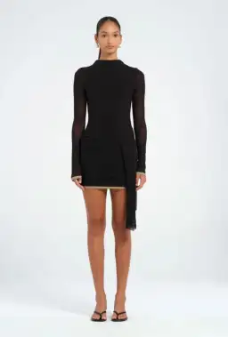 Benni Kingsley Mini Dress in Black Size 8 for rent on The Volte - image 1