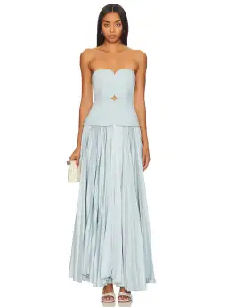 Acler Avonlea Midi Dress Celeste Blue Size 6