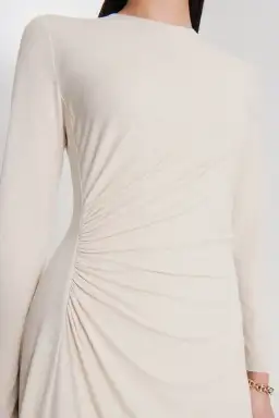 Scanlan Theodore Draped Tinsel Midi Vanilla Size 10 for rent on The Volte - image 2