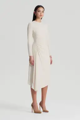 Scanlan Theodore Draped Tinsel Midi Vanilla Size 10 for rent on The Volte - image 1