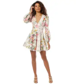 Zimmermann Heathers Flounce Mini Dress Floral Size 1 AU 10 for rent on The Volte - image 1