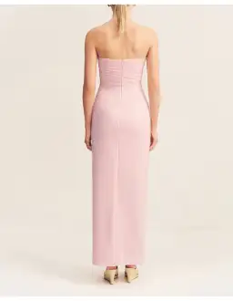 Shona Joy Lani Strapless Draped Maxi dress Fairyfloss Baby Pink Size 8  for rent on The Volte - image 2