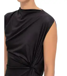 Victoria Beckham Asymmetric Drape Midi Dress Size 16 for rent on The Volte - image 4