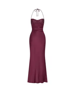I Am Delilah Jade Maxi Dress in Berry Size S AU 8 for rent on The Volte - image 5