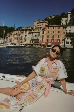 Palm Noosa Marla Dress Siesta Tile Midi Dress Print Size 6 for rent on The Volte - image 2