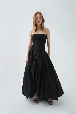 Aje Violette Bubble Hem Maxi Black Size 8