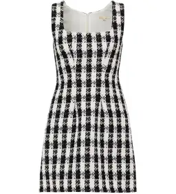 Maje Rocky Checked Cotton-Blend Tweed Mini Dress Multi Size AU 8 for rent on The Volte - image 7