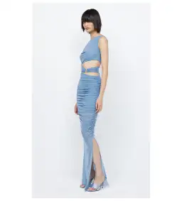 Bec and Bridge Whorl Asym Maxi Dress Meridian Blue Size AU 12 for rent on The Volte - image 2