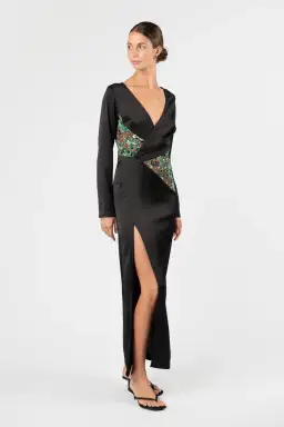 One Fell Swoop Roisin Maxi Dress Ember Glow Black Size 12  for rent on The Volte - image 5