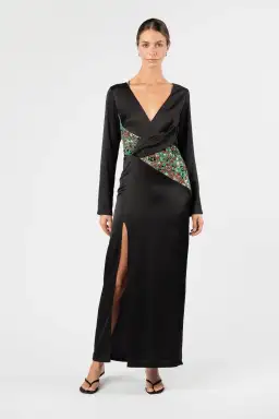 One Fell Swoop Roisin Maxi Dress Ember Glow Black Size 12  for rent on The Volte - image 1