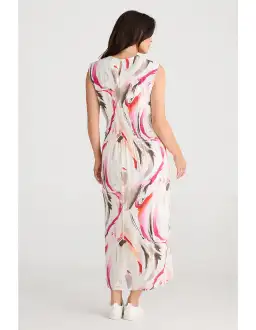 Brave + True Turning Point Dress Midi Dress in Boysenberry Swirl Print Size 10/M for rent on The Volte - image 3