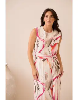 Brave + True Turning Point Dress Midi Dress in Boysenberry Swirl Print Size 10/M for rent on The Volte - image 4