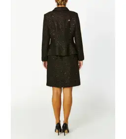 Anthea Crawford Cara Tweed Jacket Black One Size for rent on The Volte - image 3