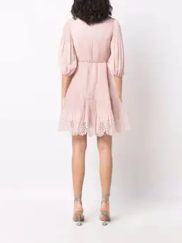 Zimmermann Pleated Mini Dress In Ballet  Size 3 AU 14 for rent on The Volte - image 2