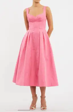 Rebecca Vallance Carmelita Midi Dress Pink Size 14