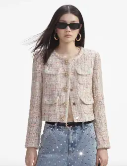Self Portrait Pastel Boucle Boxy Jacket Multi Size UK / AU 4 for rent on The Volte - image 5