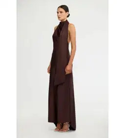 Significant Other Adriana Halter Gown Chocolate Size 6 for rent on The Volte - image 3